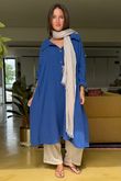 Made in Italy Paulo Pillow Cotton Sailor Dress Lapis Blue /9 =